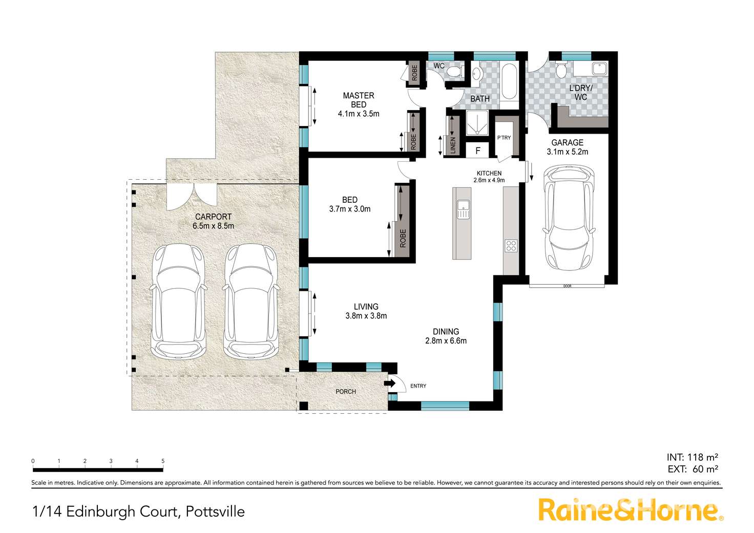 Floorplan of Homely semiDetached listing, 1/14 Edinburgh Court, Pottsville NSW 2489