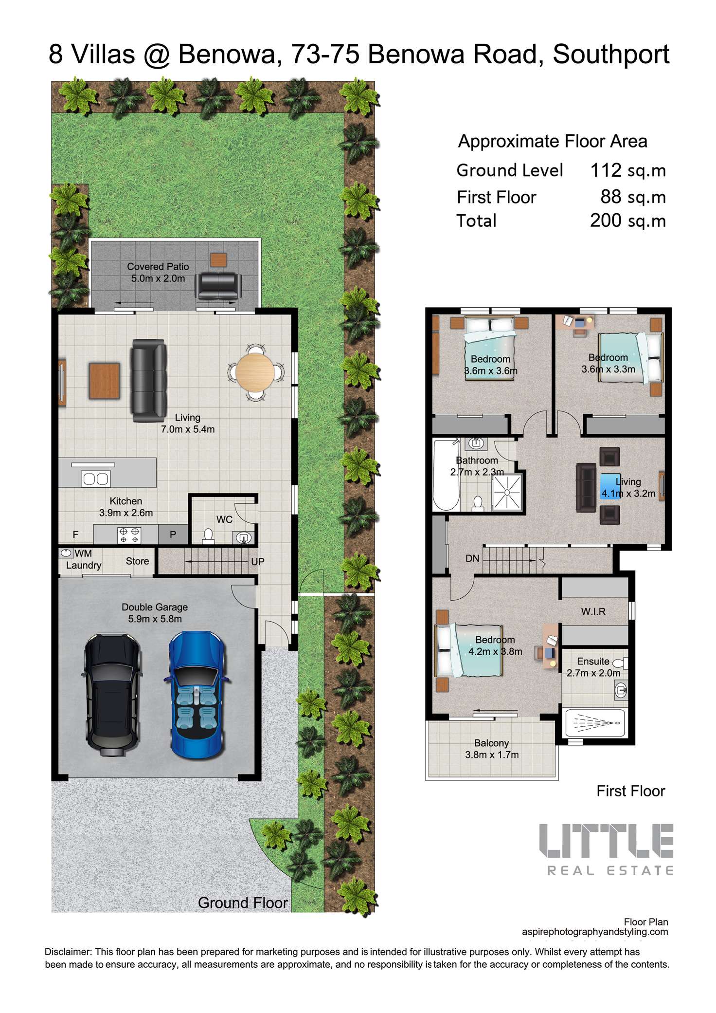 Floorplan of Homely townhouse listing, 8/75 Benowa Road, Southport QLD 4215