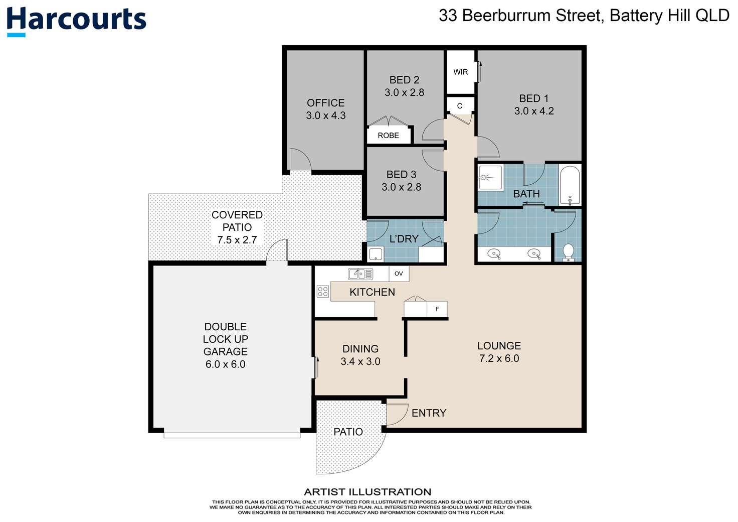 Floorplan of Homely house listing, 33 Beerburrum Street, Battery Hill QLD 4551