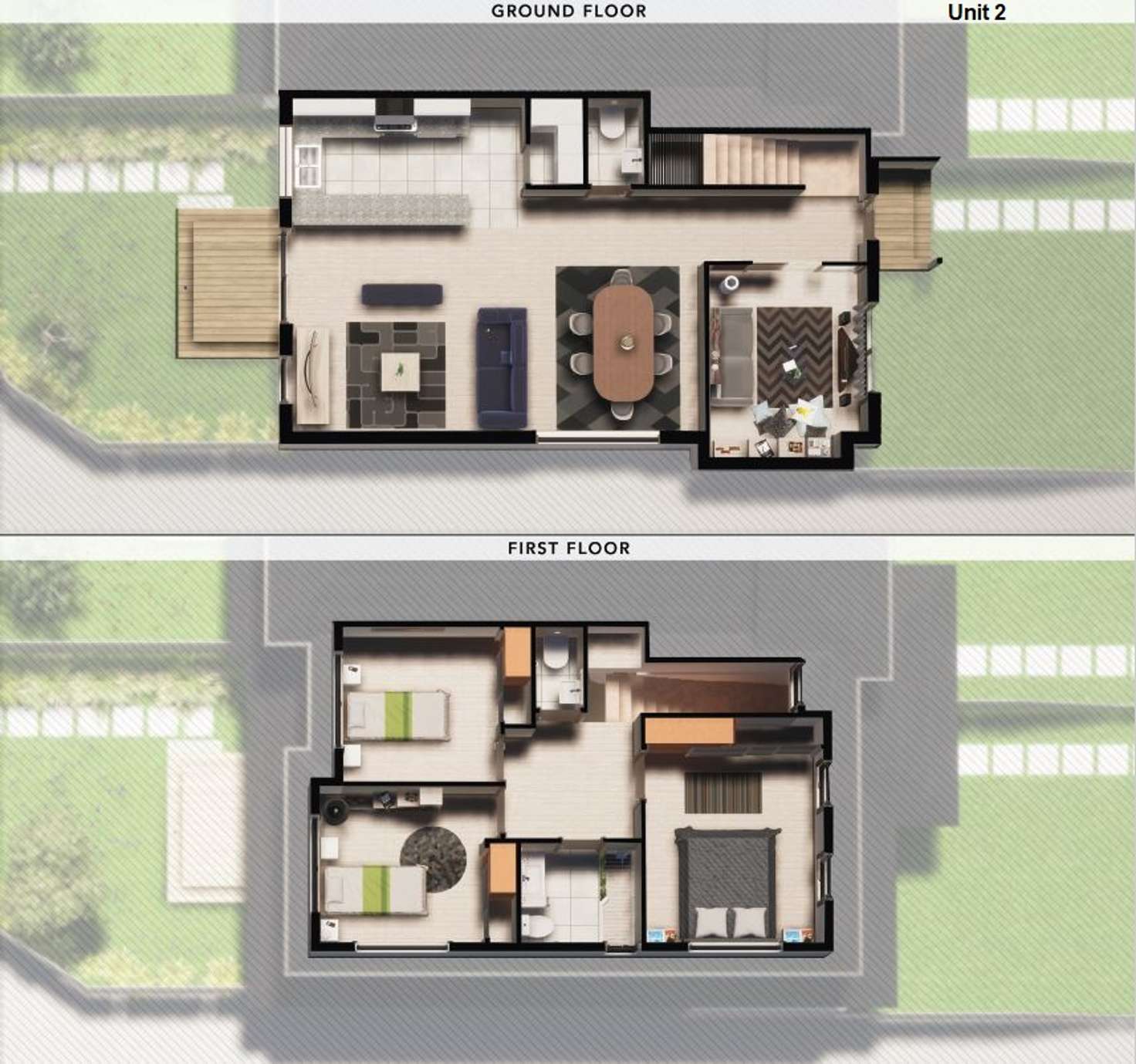 Floorplan of Homely townhouse listing, 1-3/33 Evelyn Street, Clayton VIC 3168