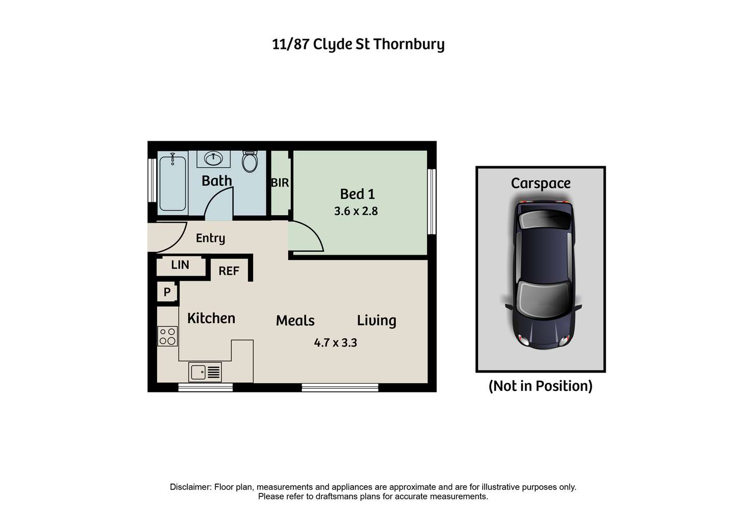 Floorplan of Homely apartment listing, 11/87A Clyde Street, Thornbury VIC 3071