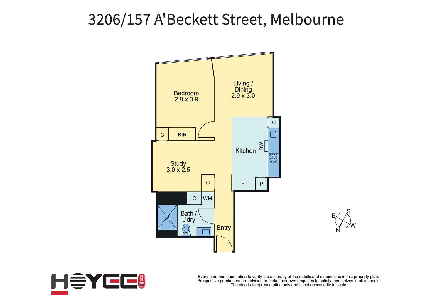 Floorplan of Homely apartment listing, 3206/147-157 A'Beckett Street, Melbourne VIC 3000