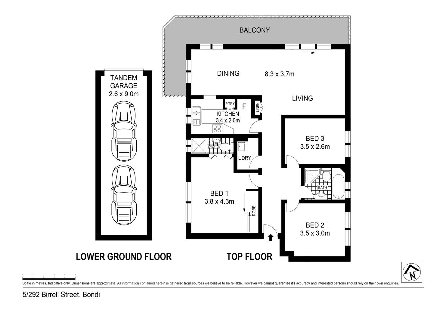 Floorplan of Homely apartment listing, 5/292 Birrell Street, Bondi NSW 2026