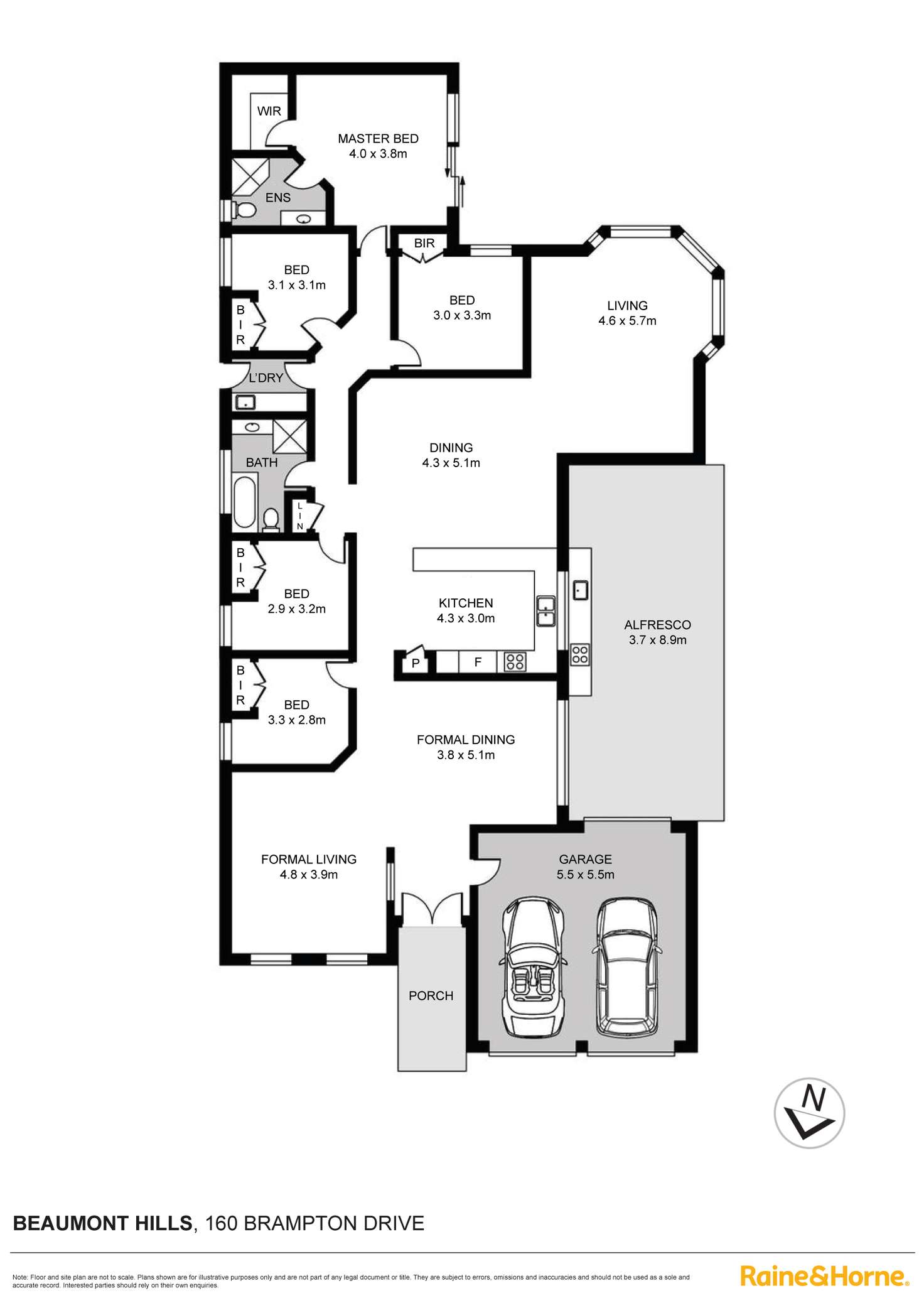Floorplan of Homely house listing, 160 Brampton Drive, Beaumont Hills NSW 2155