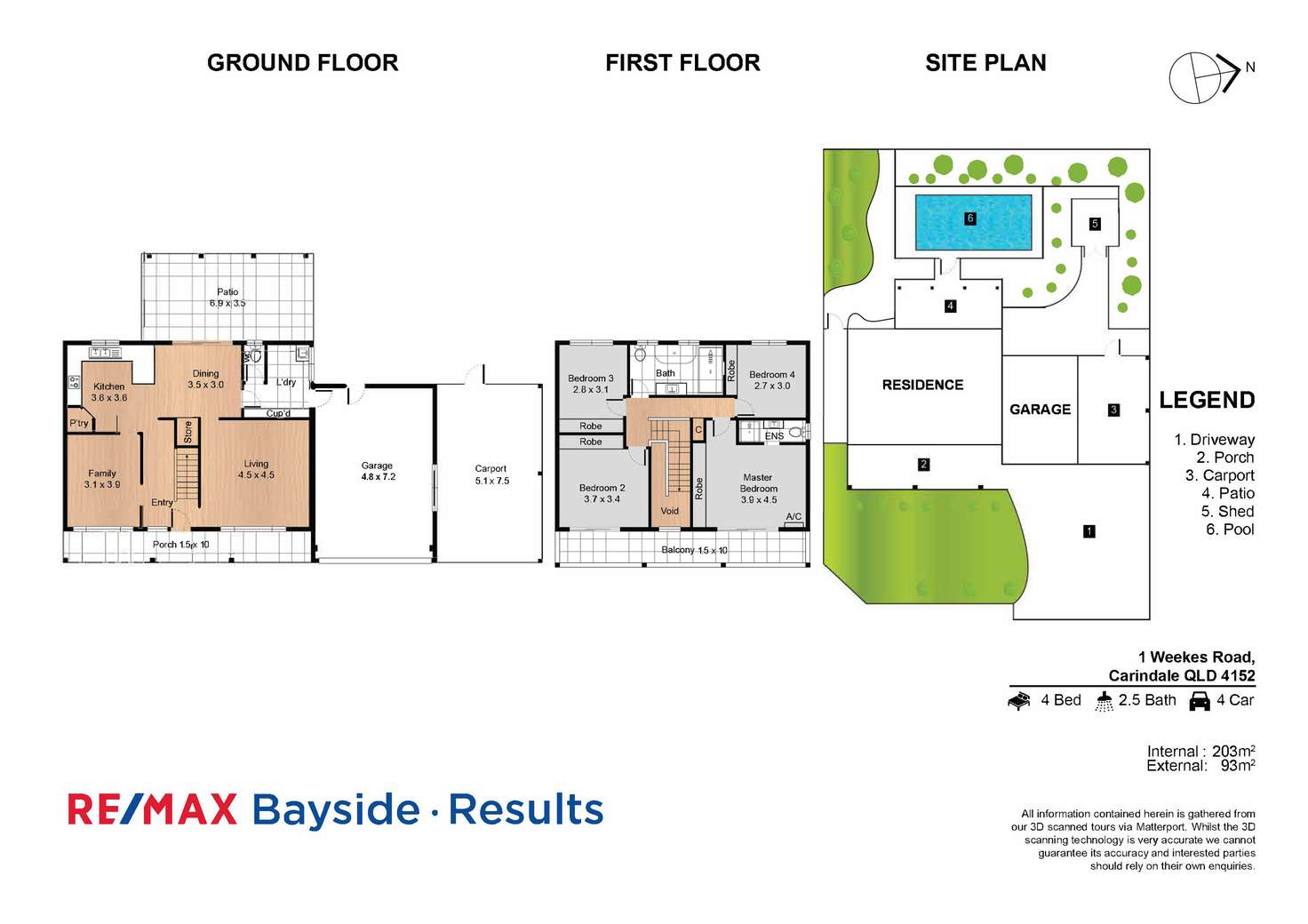 Floorplan of Homely house listing, 1 Weekes Road, Carindale QLD 4152