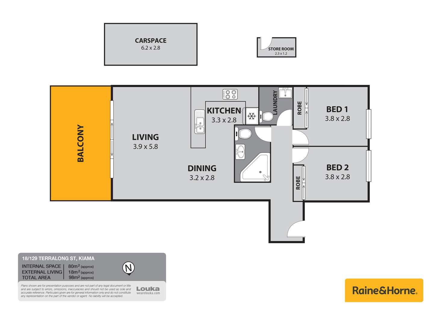 Floorplan of Homely apartment listing, 18/129 Terralong Street, Kiama NSW 2533