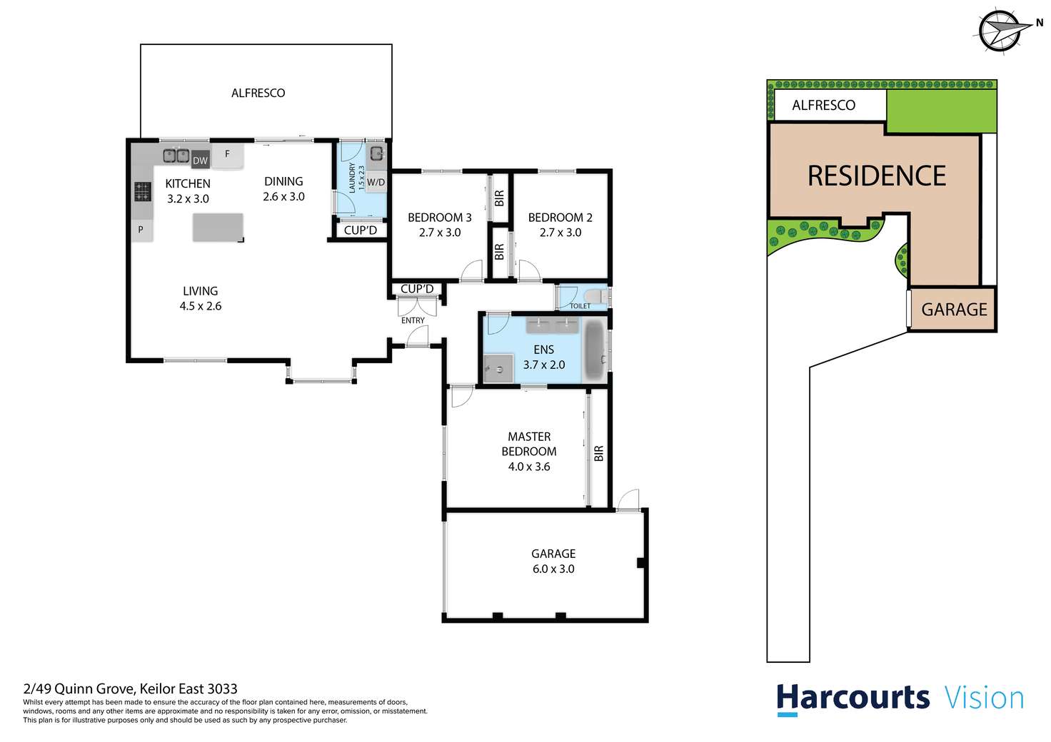 Floorplan of Homely unit listing, 2/49 Quinn Grove, Keilor East VIC 3033