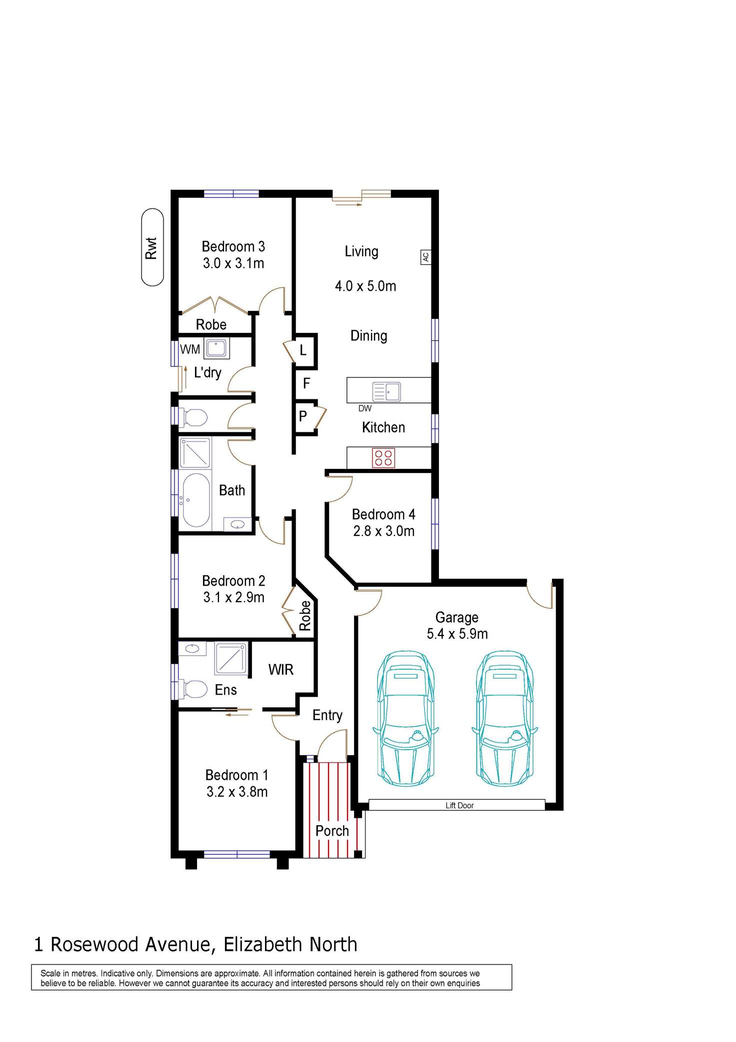 Floorplan of Homely house listing, 1 Rosewood Avenue, Elizabeth North SA 5113
