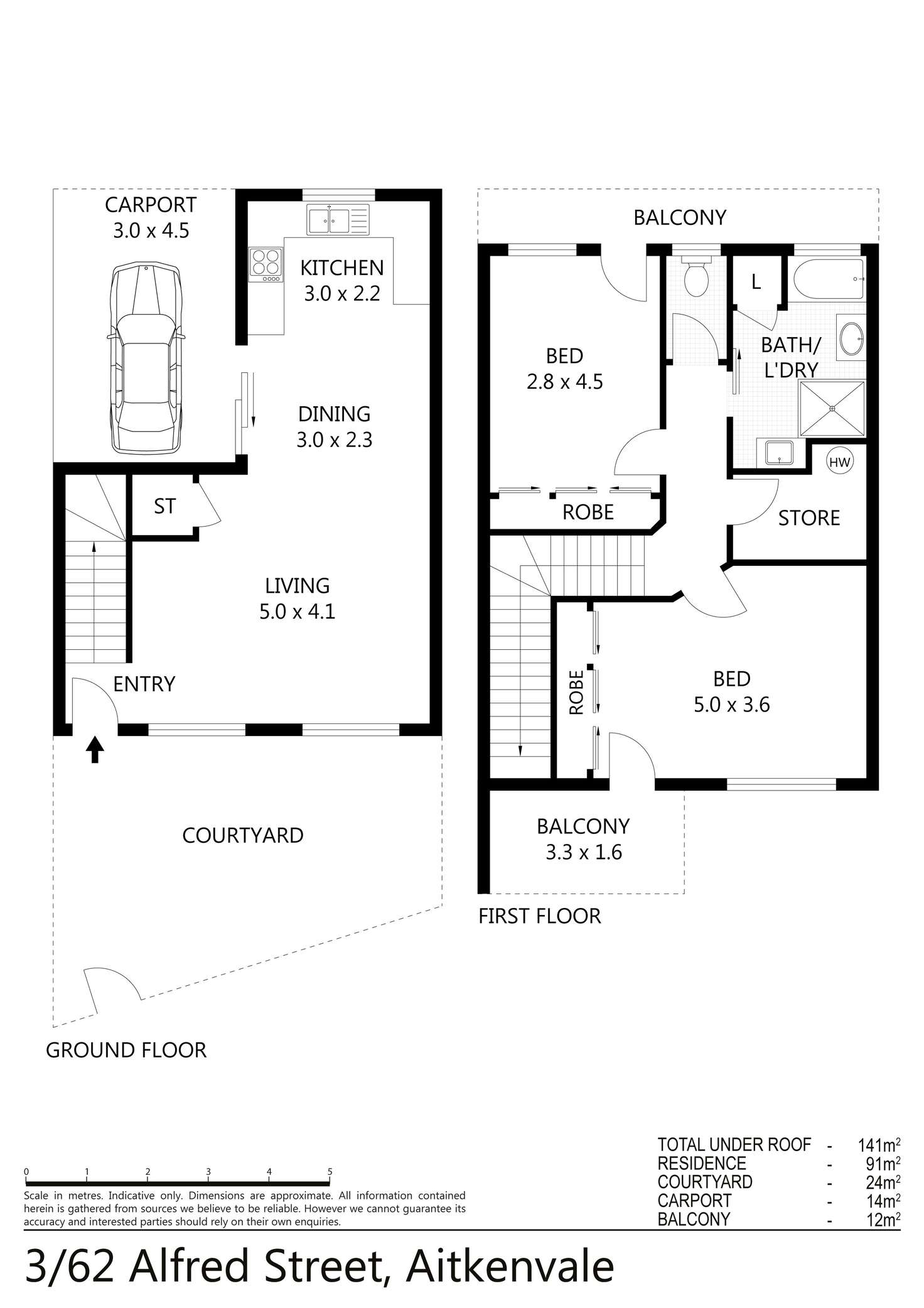 Floorplan of Homely townhouse listing, 3/62 Alfred Street, Aitkenvale QLD 4814