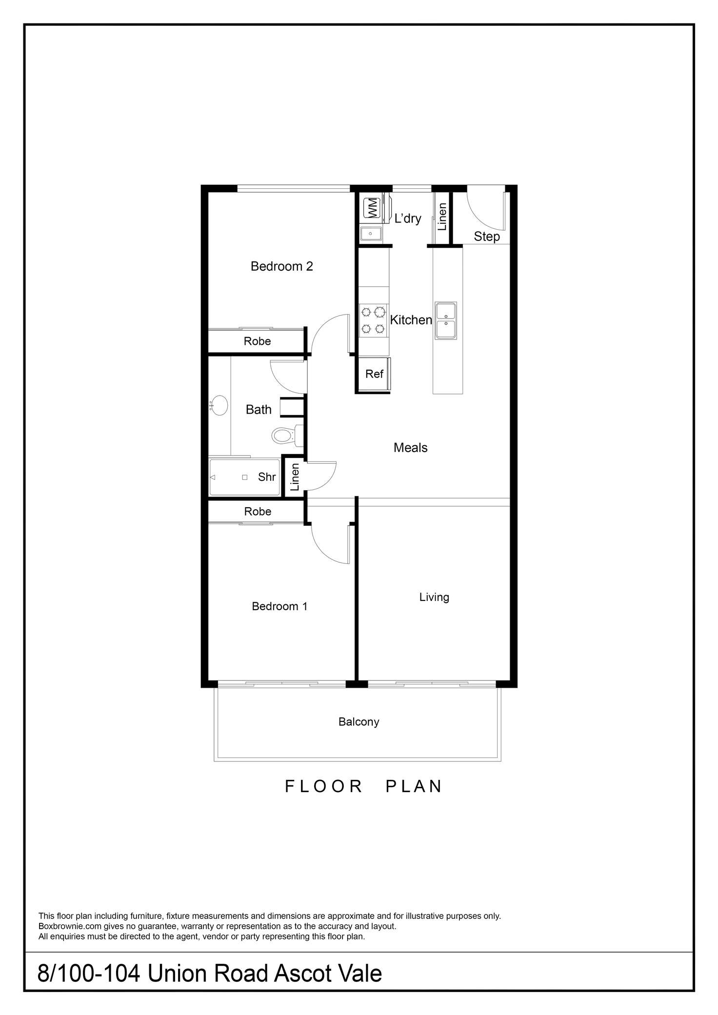 Floorplan of Homely apartment listing, 8/100-104 Union Road, Ascot Vale VIC 3032