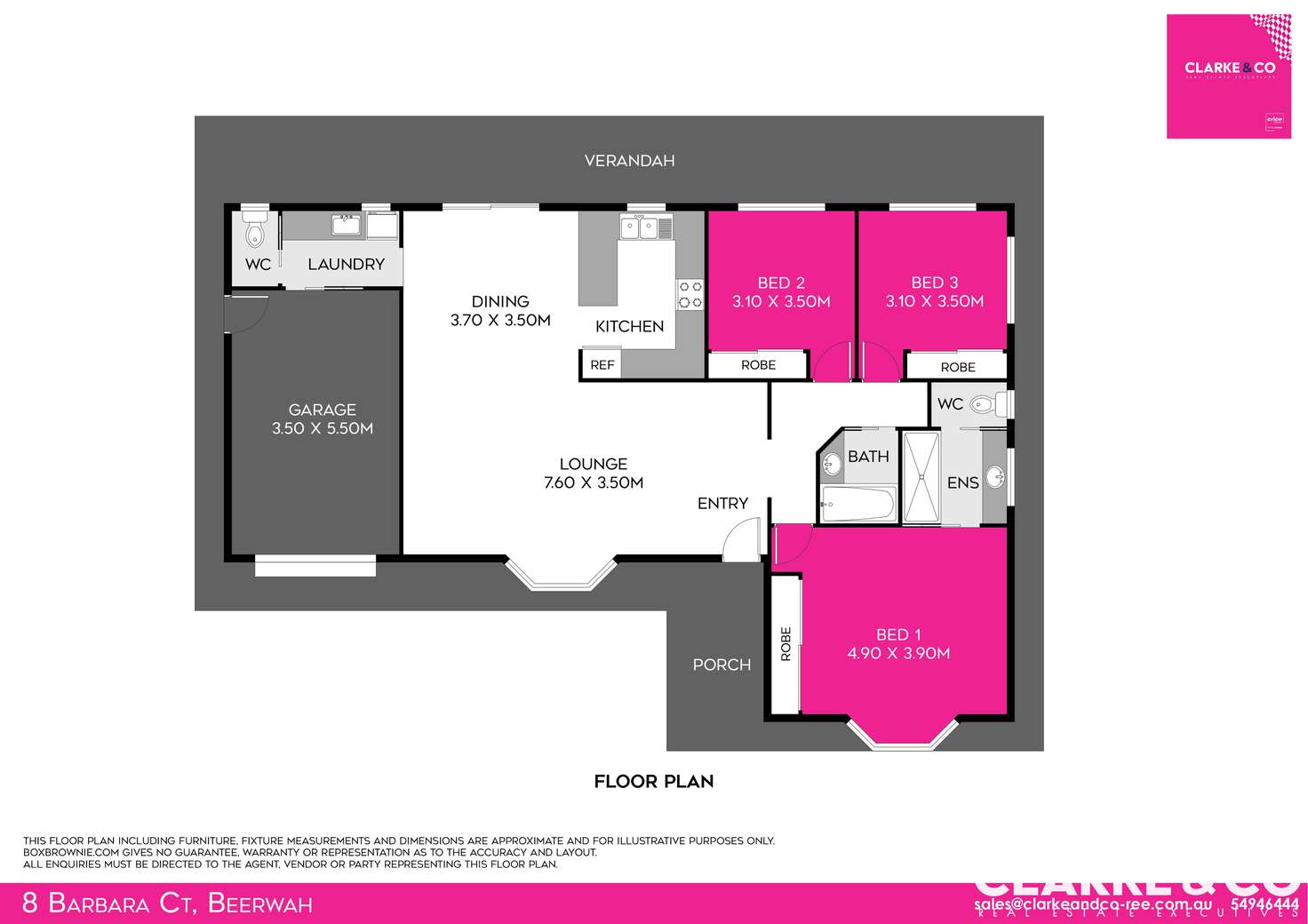 Floorplan of Homely house listing, 8 Barbara Court, Beerwah QLD 4519