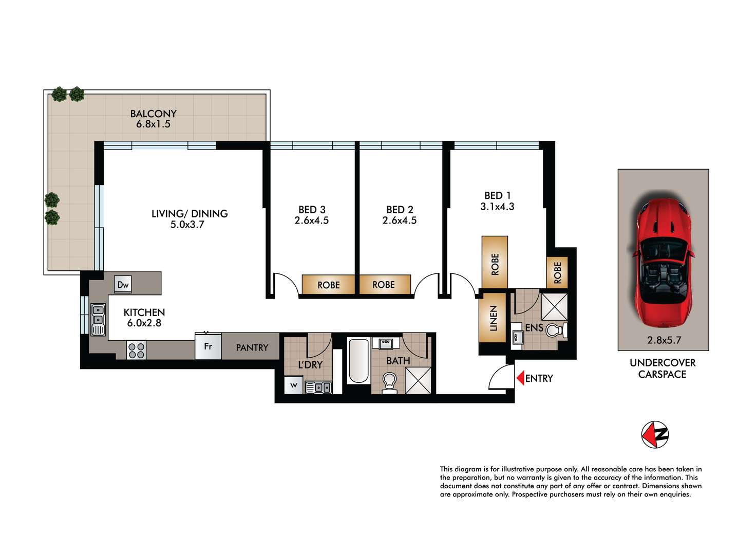 Floorplan of Homely apartment listing, 13/53-63 Penkivil Street, Bondi NSW 2026