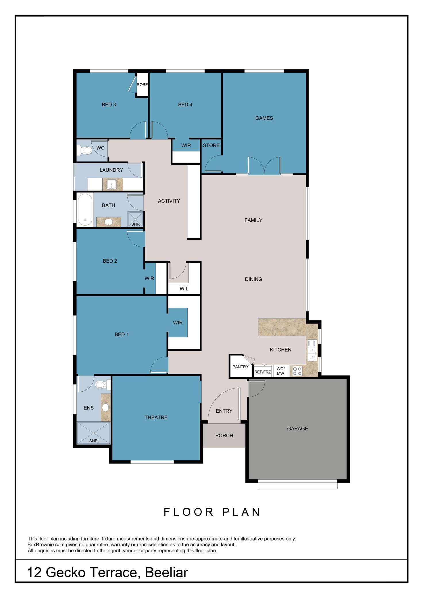 Floorplan of Homely house listing, 12 Gecko Terrace, Beeliar WA 6164