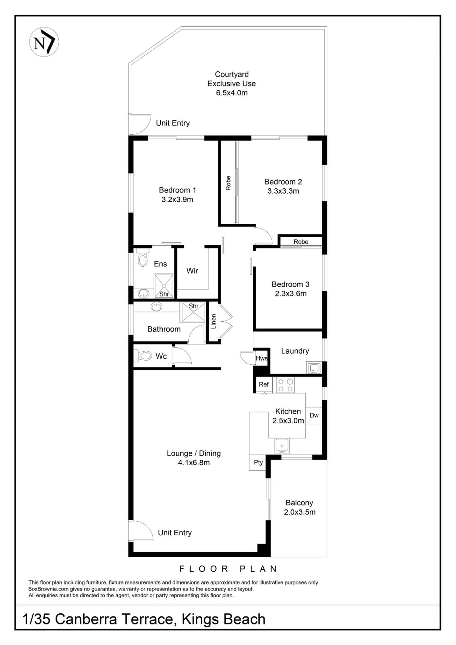 Floorplan of Homely unit listing, 1/35 Canberra Terrace, Kings Beach QLD 4551