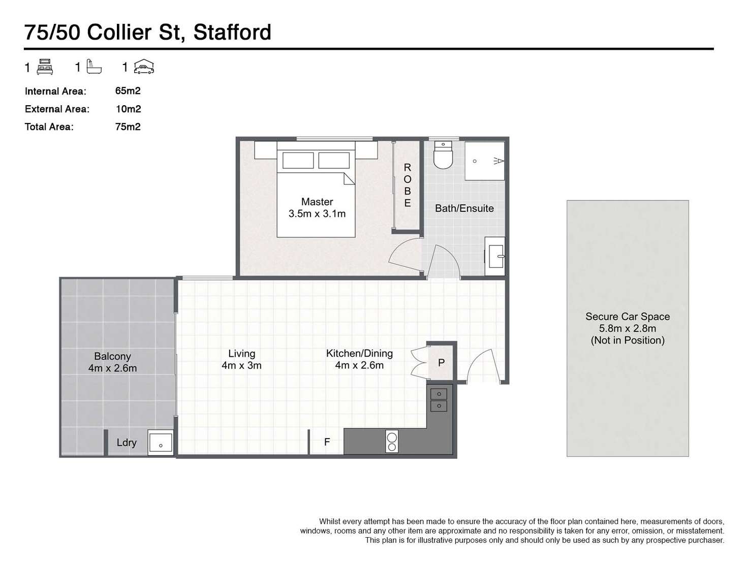 Floorplan of Homely unit listing, 75/50 Collier Street, Stafford QLD 4053