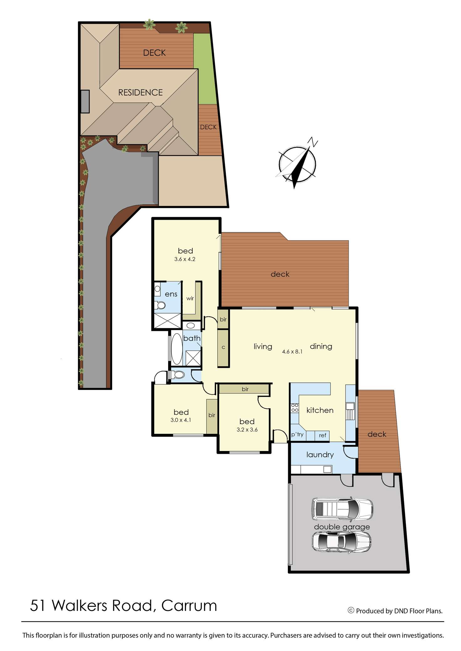 Floorplan of Homely unit listing, 51 Walkers Road, Carrum VIC 3197