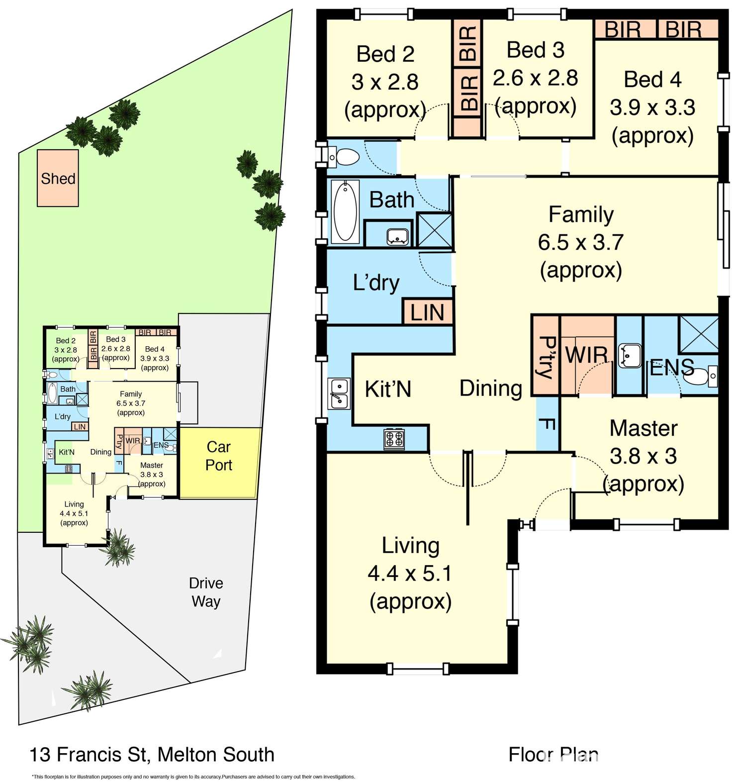Floorplan of Homely house listing, 13 Francis Street, Melton South VIC 3338