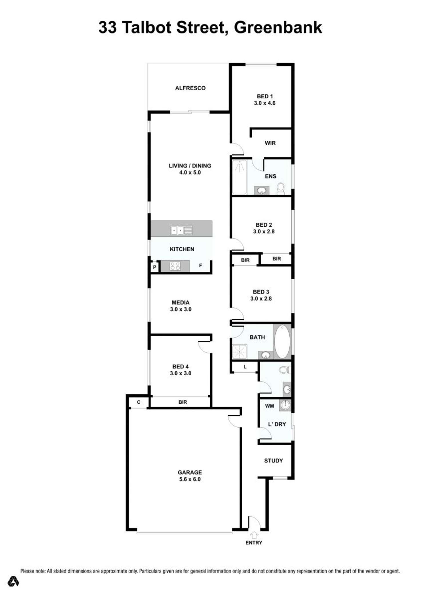 Floorplan of Homely house listing, 33 Talbot Drive, Greenbank QLD 4124