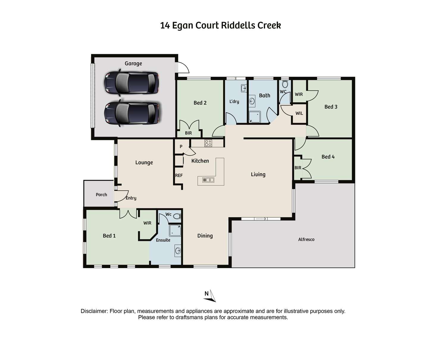 Floorplan of Homely house listing, 14 Egan Court, Riddells Creek VIC 3431