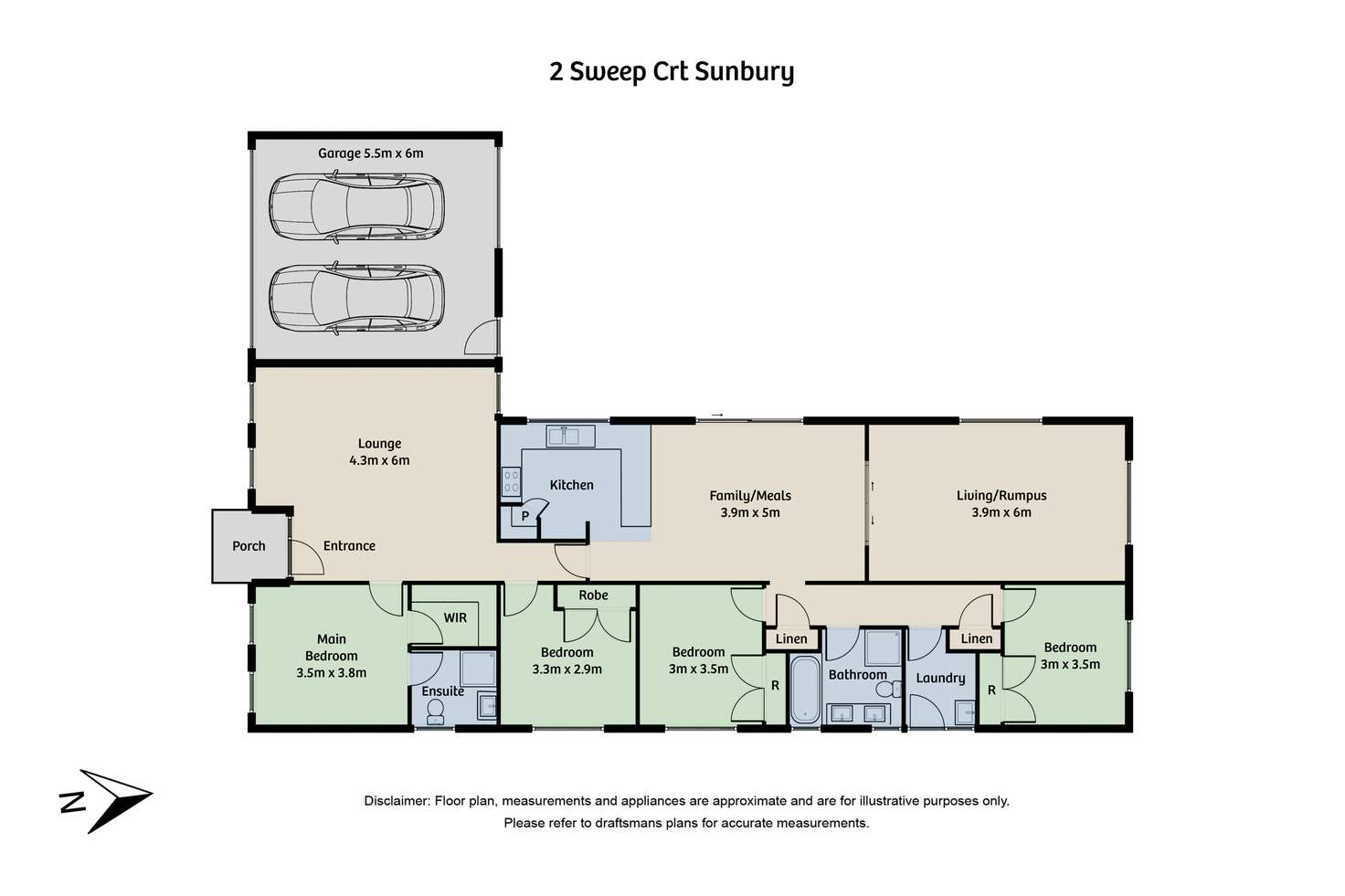 Floorplan of Homely house listing, 2 Sweep Court, Sunbury VIC 3429