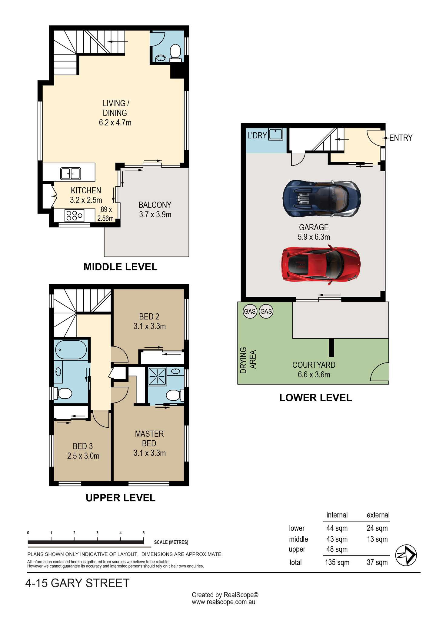 Floorplan of Homely townhouse listing, 4/15 Gary Street, Morningside QLD 4170