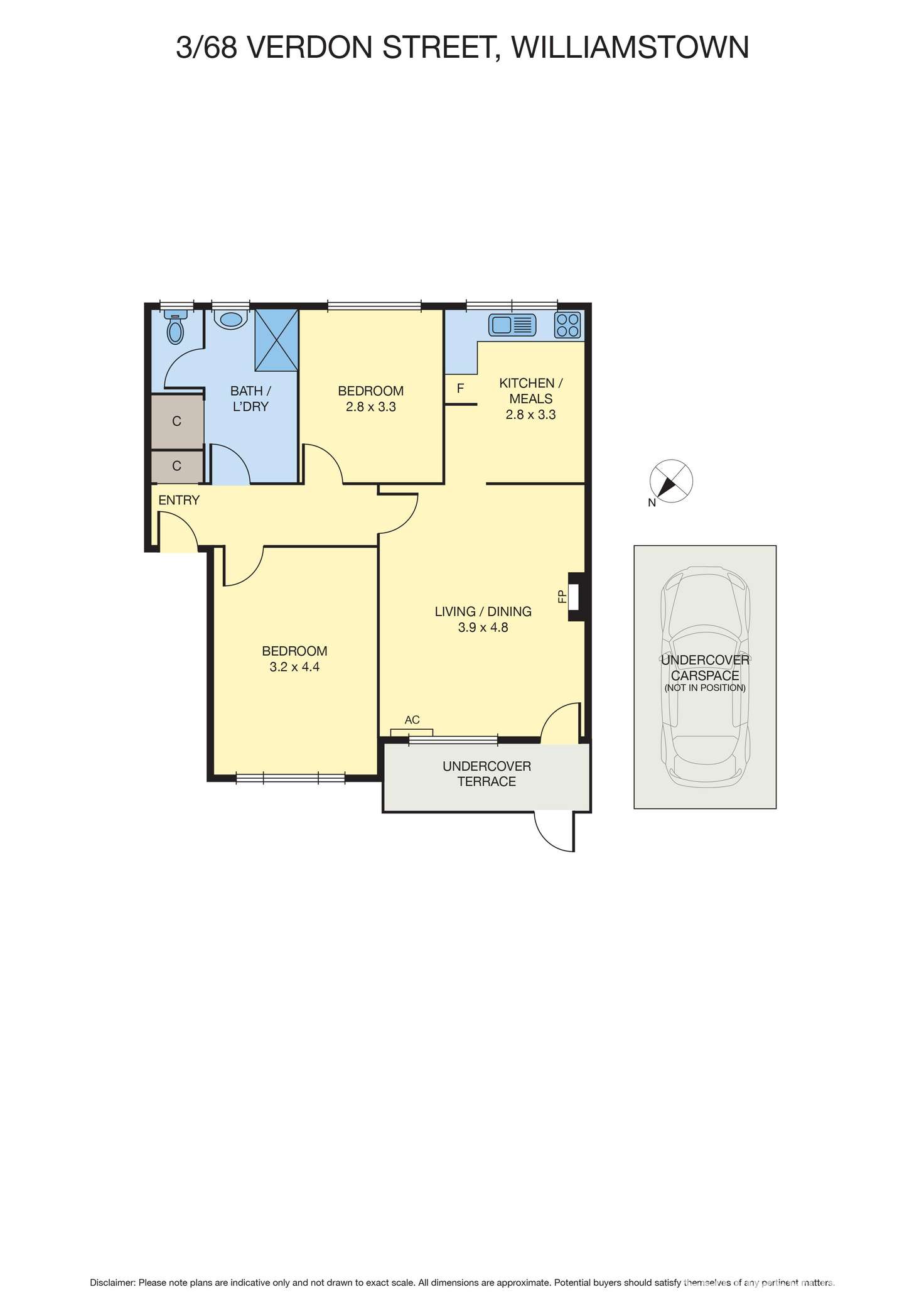 Floorplan of Homely house listing, 3/68 Verdon Street, Williamstown VIC 3016