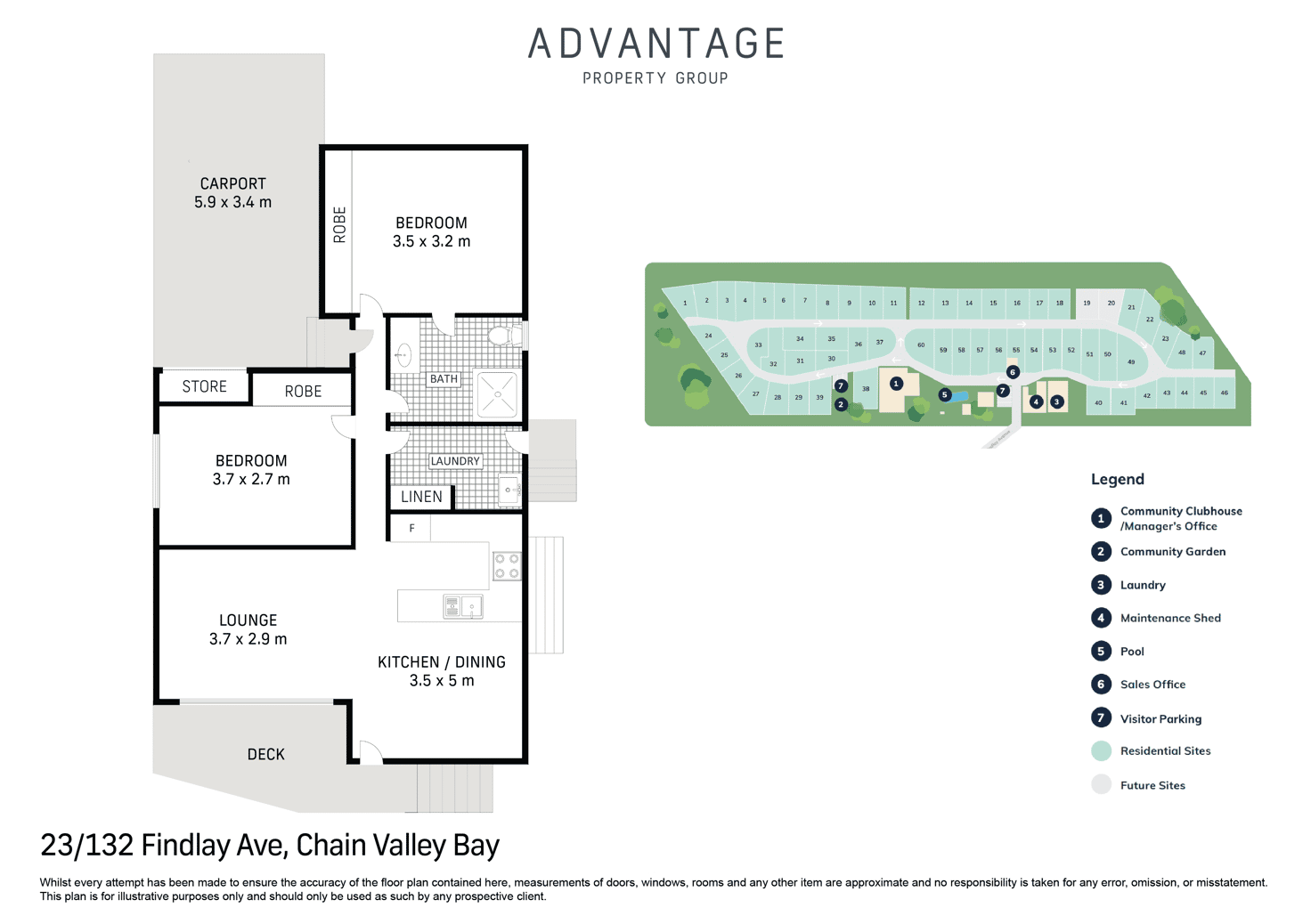 Floorplan of Homely retirement listing, 23/132 Findlay Avenue, Chain Valley Bay NSW 2259