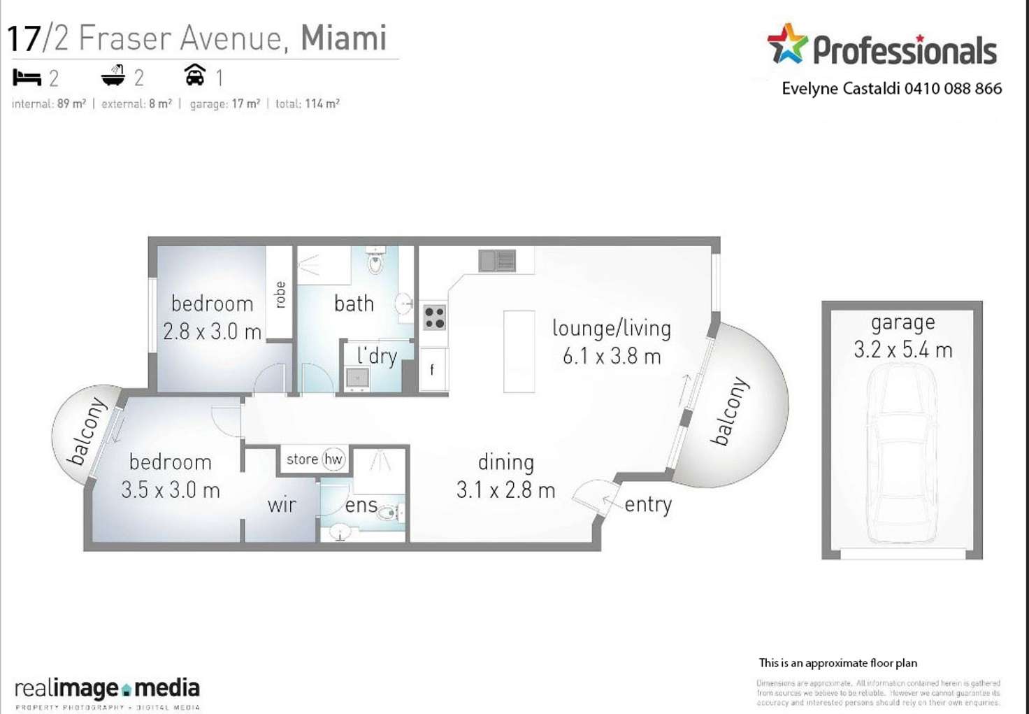 Floorplan of Homely apartment listing, 17/2 Fraser Avenue, Miami QLD 4220