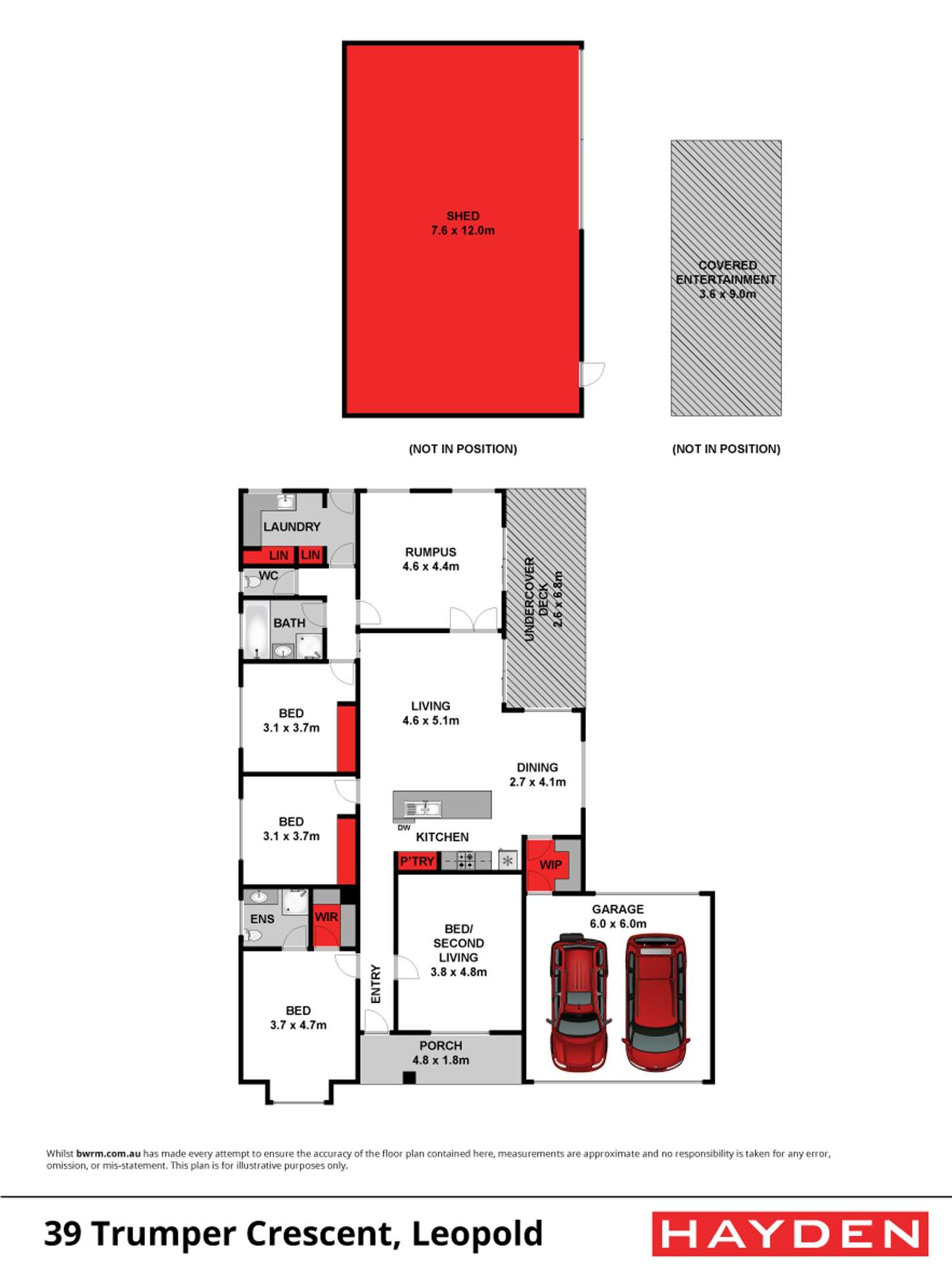 Floorplan of Homely house listing, 39 Trumper Crescent, Leopold VIC 3224