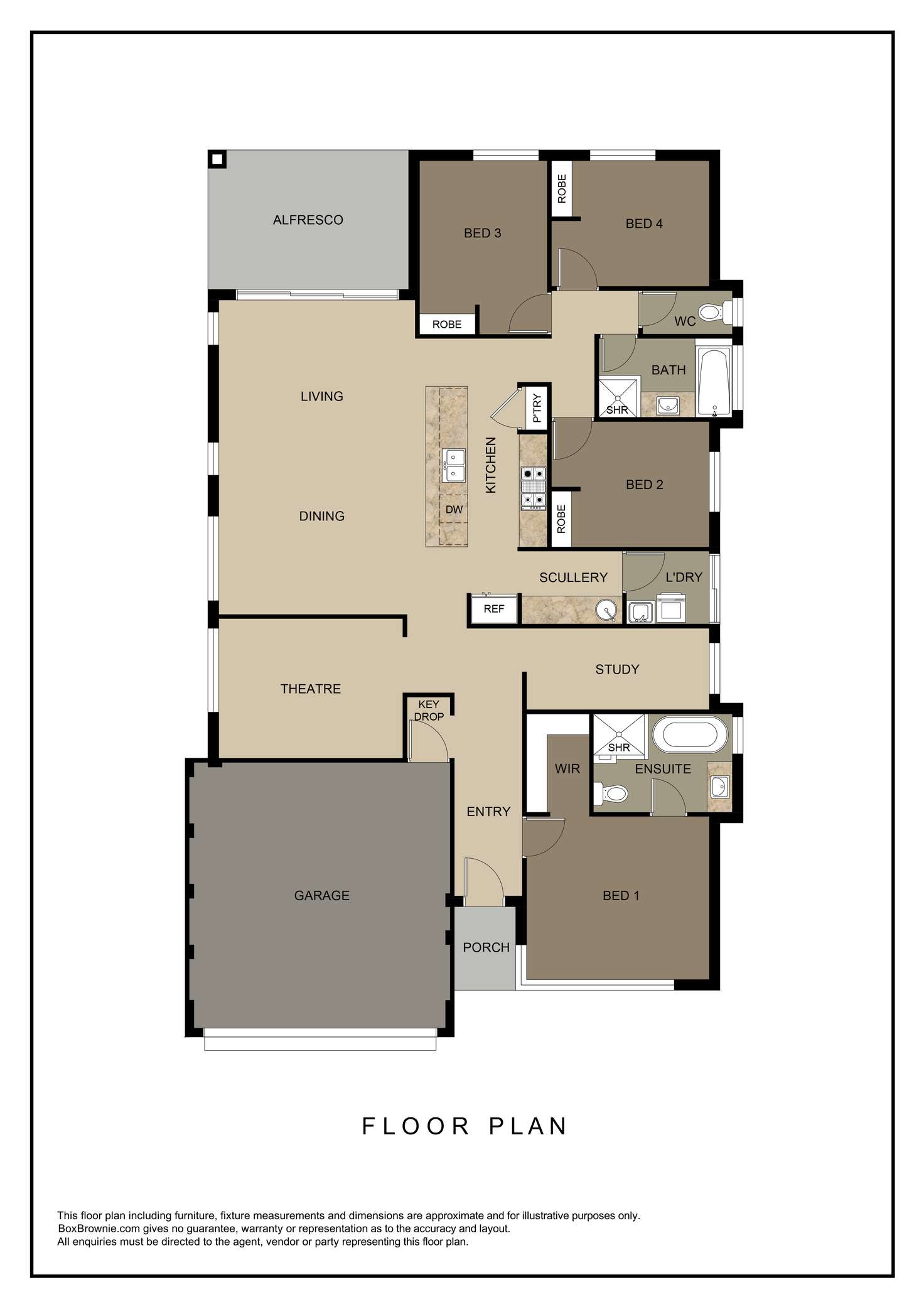 Floorplan of Homely house listing, 35 Warbler Drive, Martin WA 6110