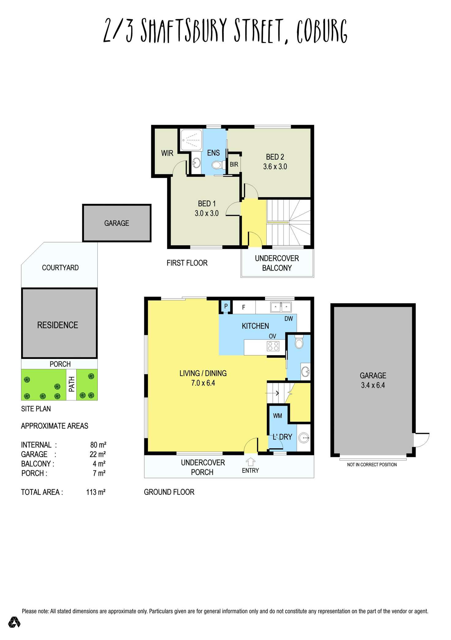 Floorplan of Homely townhouse listing, 2/3 Shaftsbury Street, Coburg VIC 3058