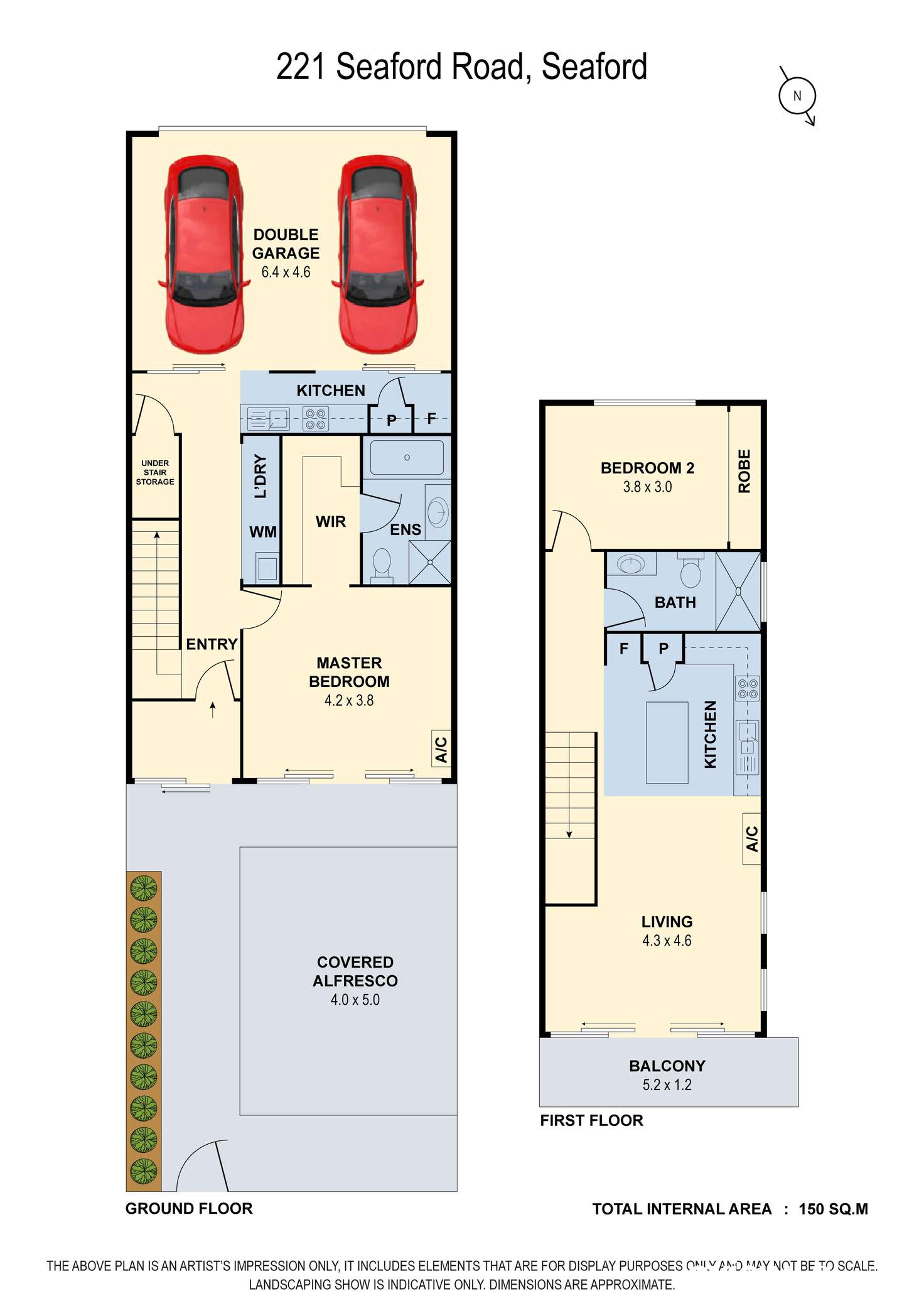 Floorplan of Homely townhouse listing, 221 Seaford Road, Seaford VIC 3198