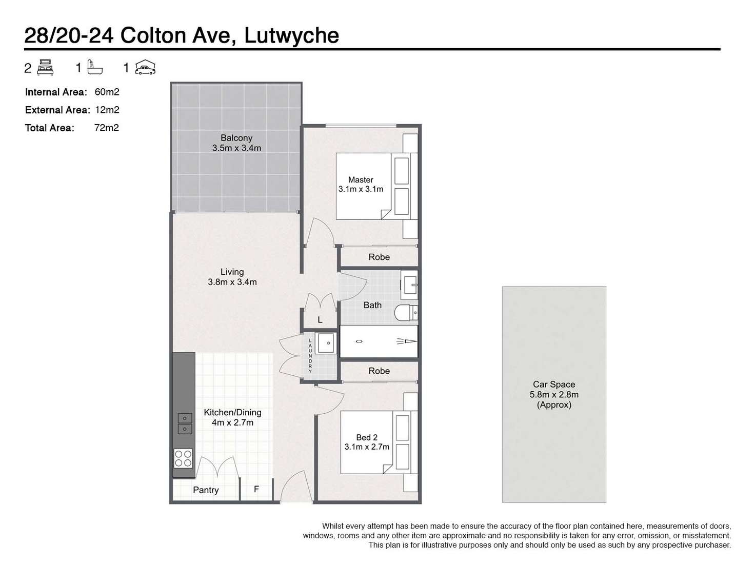 Floorplan of Homely unit listing, 28/20-24 Colton Avenue, Lutwyche QLD 4030