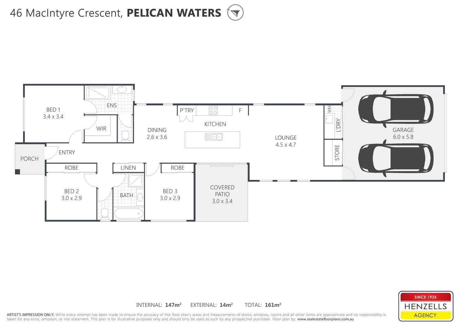 Floorplan of Homely house listing, 46 Macintyre Crescent, Pelican Waters QLD 4551