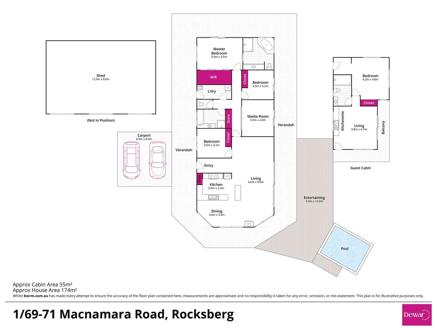 Floorplan of Homely acreageSemiRural listing, 1/71 McNamara Road, Rocksberg QLD 4510