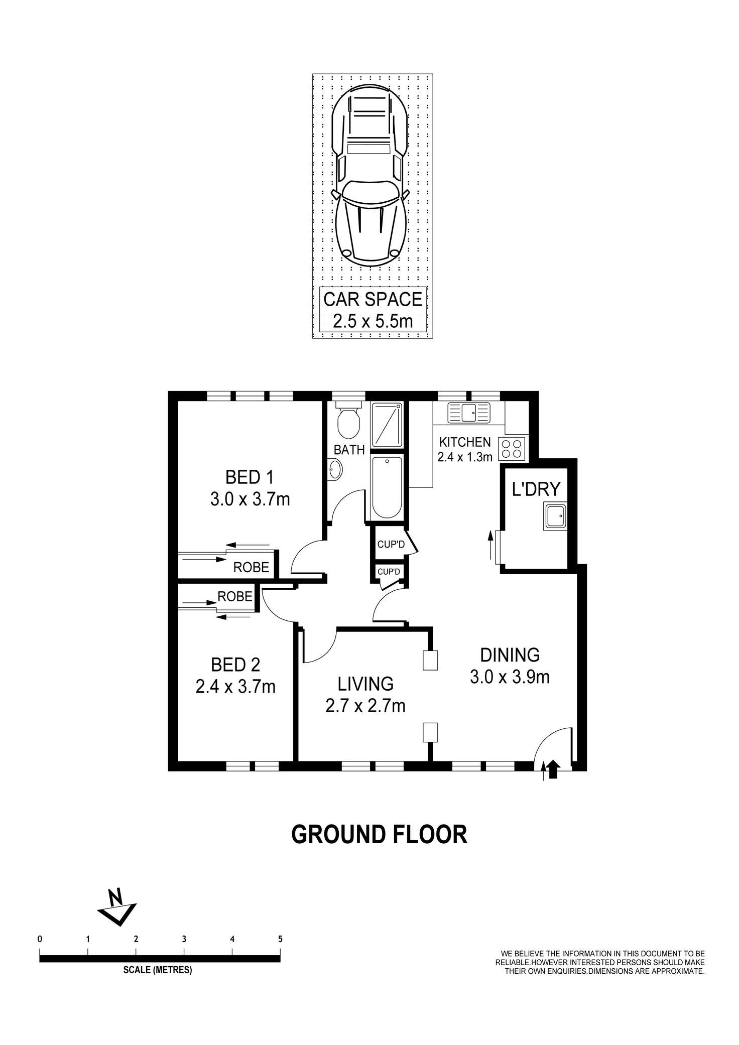 Floorplan of Homely apartment listing, 5/3 Devitt Place, Hillsdale NSW 2036