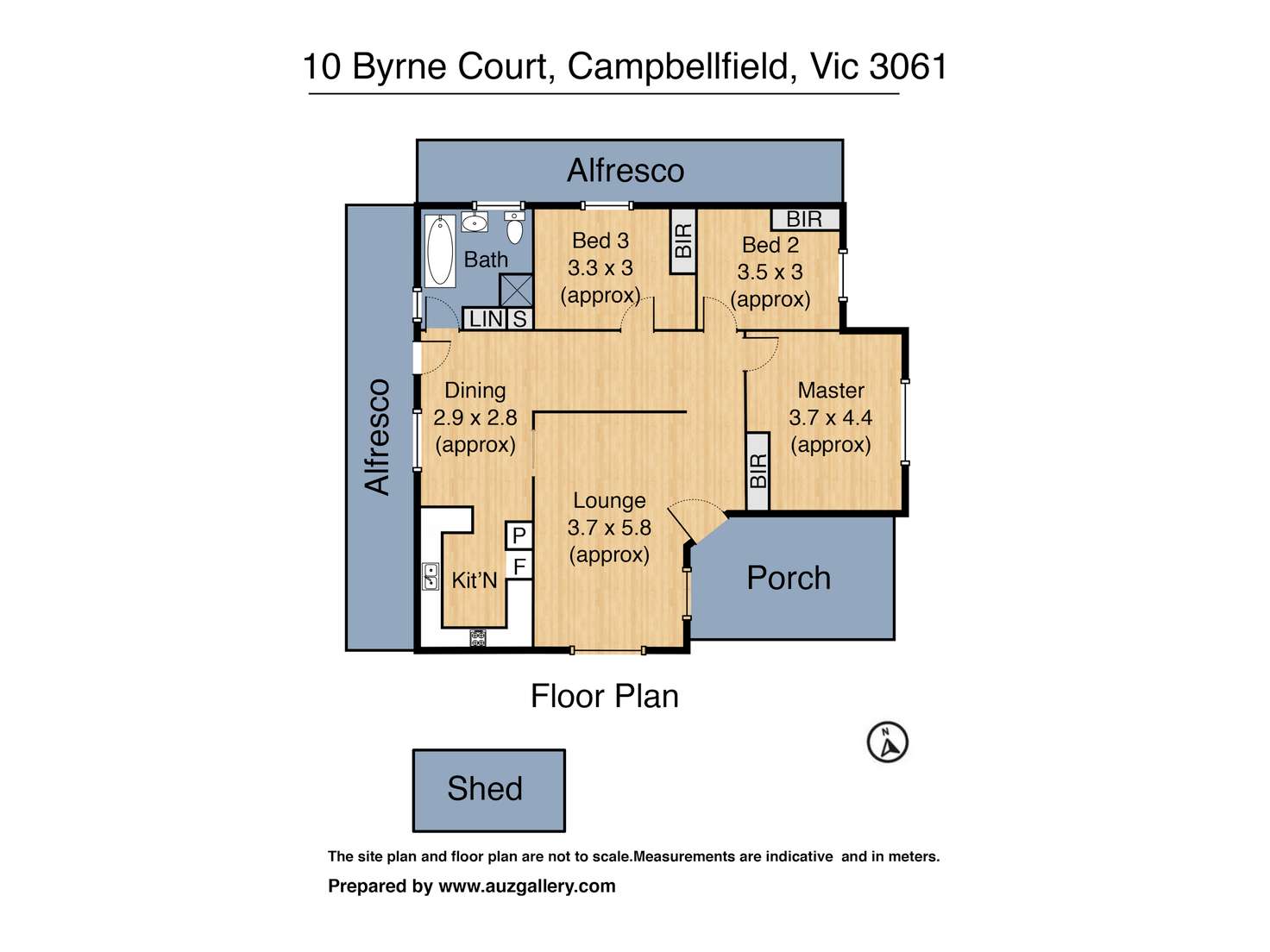 Floorplan of Homely house listing, 10 Byrne Court, Campbellfield VIC 3061