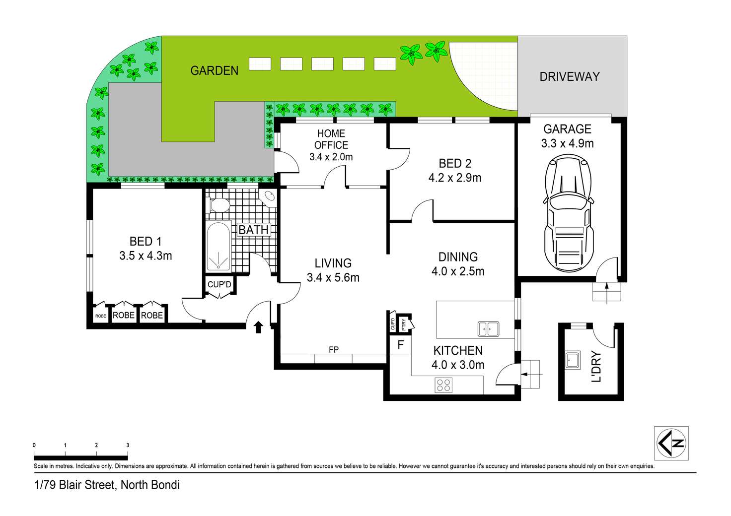 Floorplan of Homely apartment listing, 1/79 Blair Street, North Bondi NSW 2026
