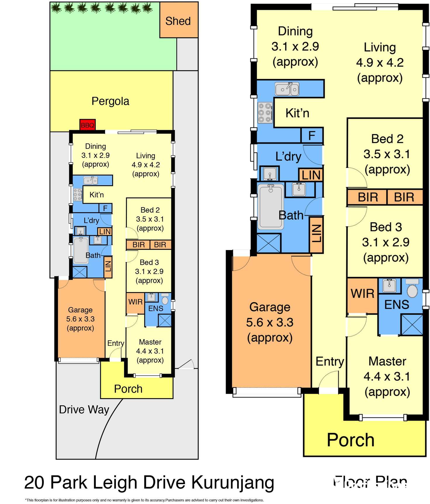 Floorplan of Homely house listing, 20 Parkleigh Drive, Kurunjang VIC 3337