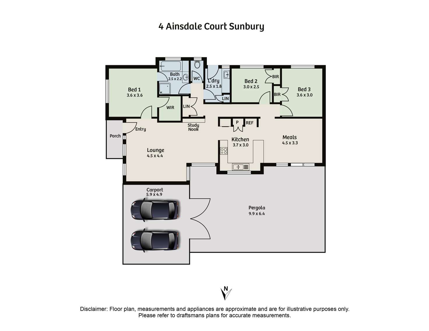 Floorplan of Homely house listing, 4 Ainsdale Court, Sunbury VIC 3429