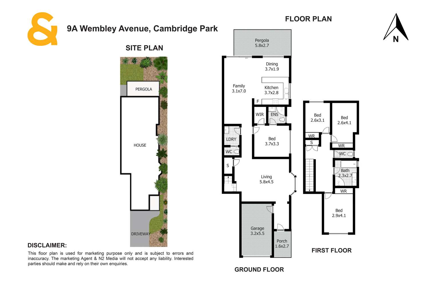 Floorplan of Homely semiDetached listing, 9a Wembley Avenue, Cambridge Park NSW 2747