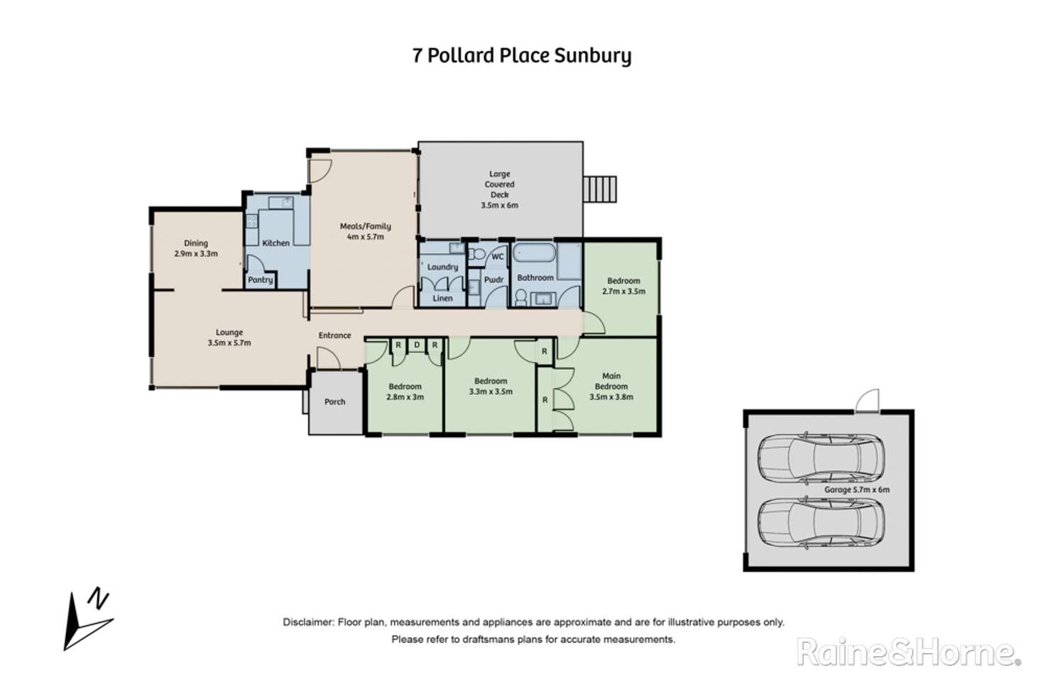 Floorplan of Homely house listing, 7 Pollard Place, Sunbury VIC 3429