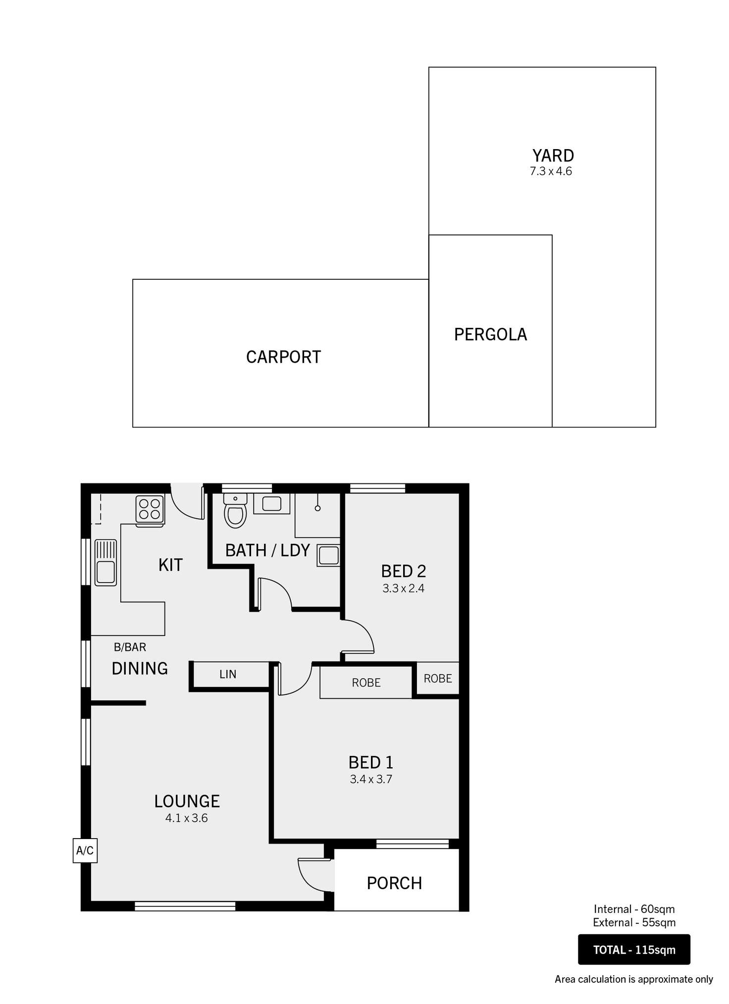 Floorplan of Homely unit listing, 1/83 Hawthorndene Drive, Glenalta SA 5052