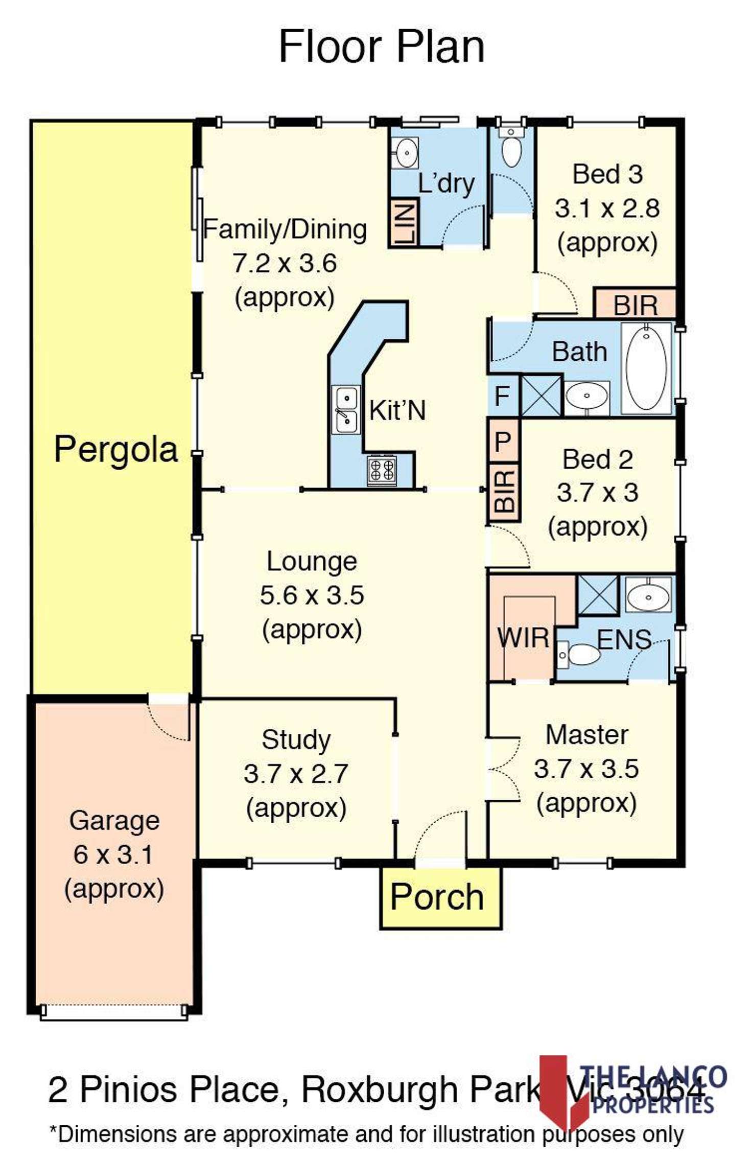 Floorplan of Homely house listing, 2 Pinios Place, Roxburgh Park VIC 3064