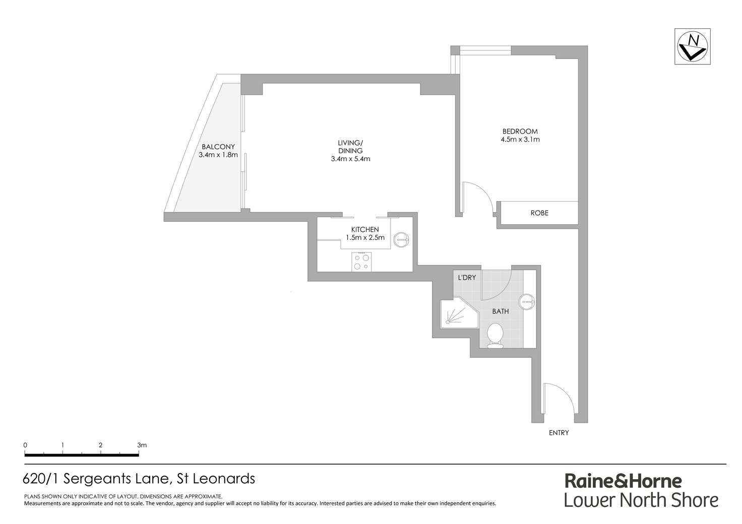 Floorplan of Homely apartment listing, 620/1 Sergeants Lane, St Leonards NSW 2065