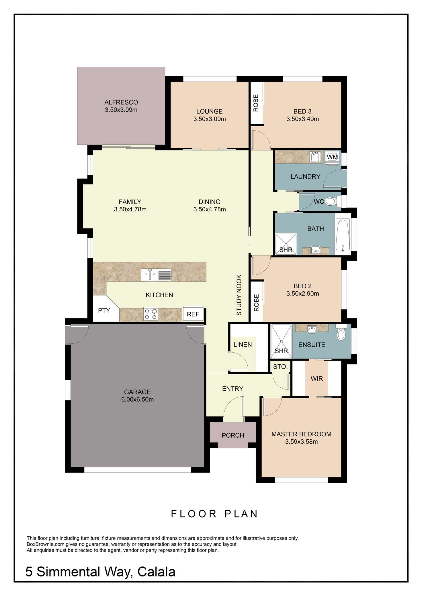 Floorplan of Homely house listing, 5 Simmental Way, Tamworth NSW 2340