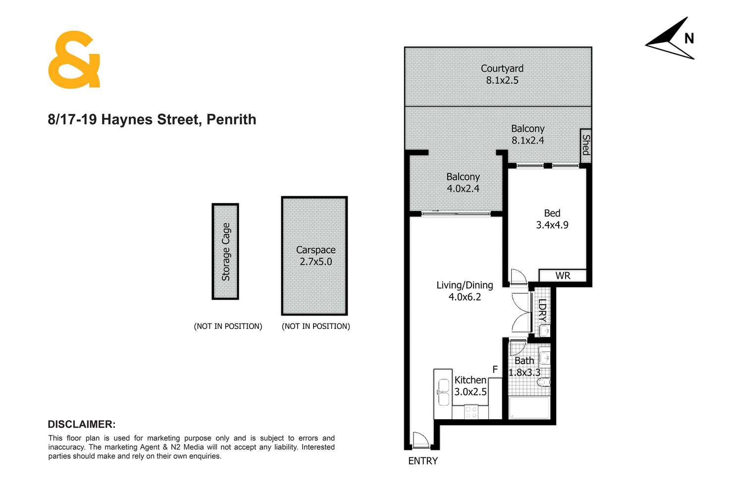 Floorplan of Homely unit listing, 8/17-19 Haynes Street, Penrith NSW 2750