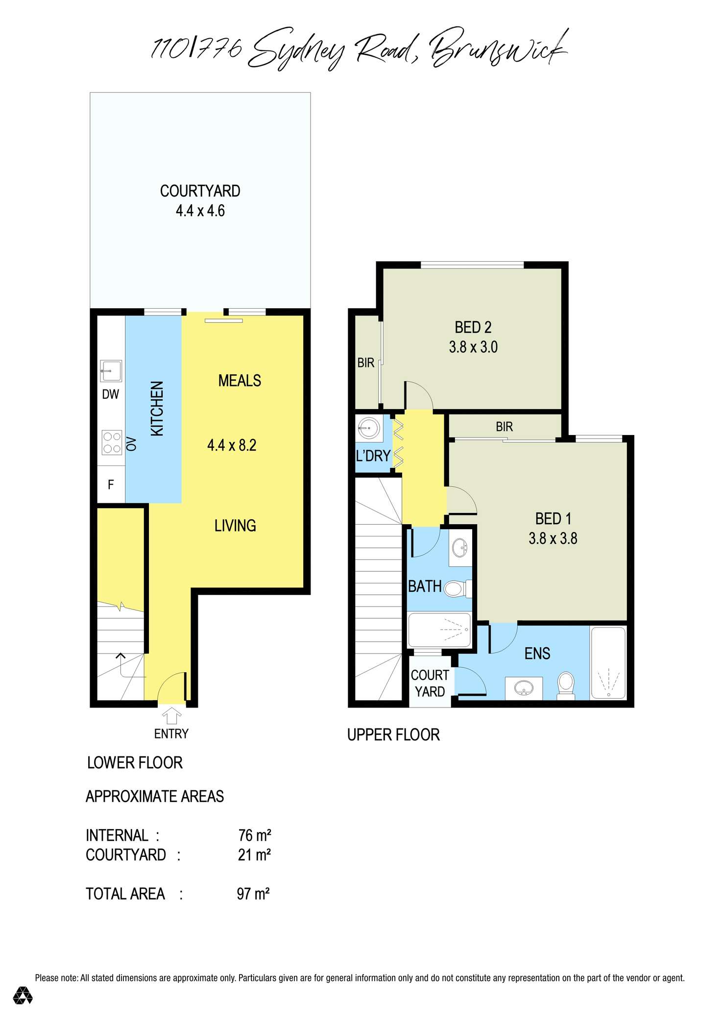 Floorplan of Homely apartment listing, 110/776 Sydney Road, Brunswick VIC 3056