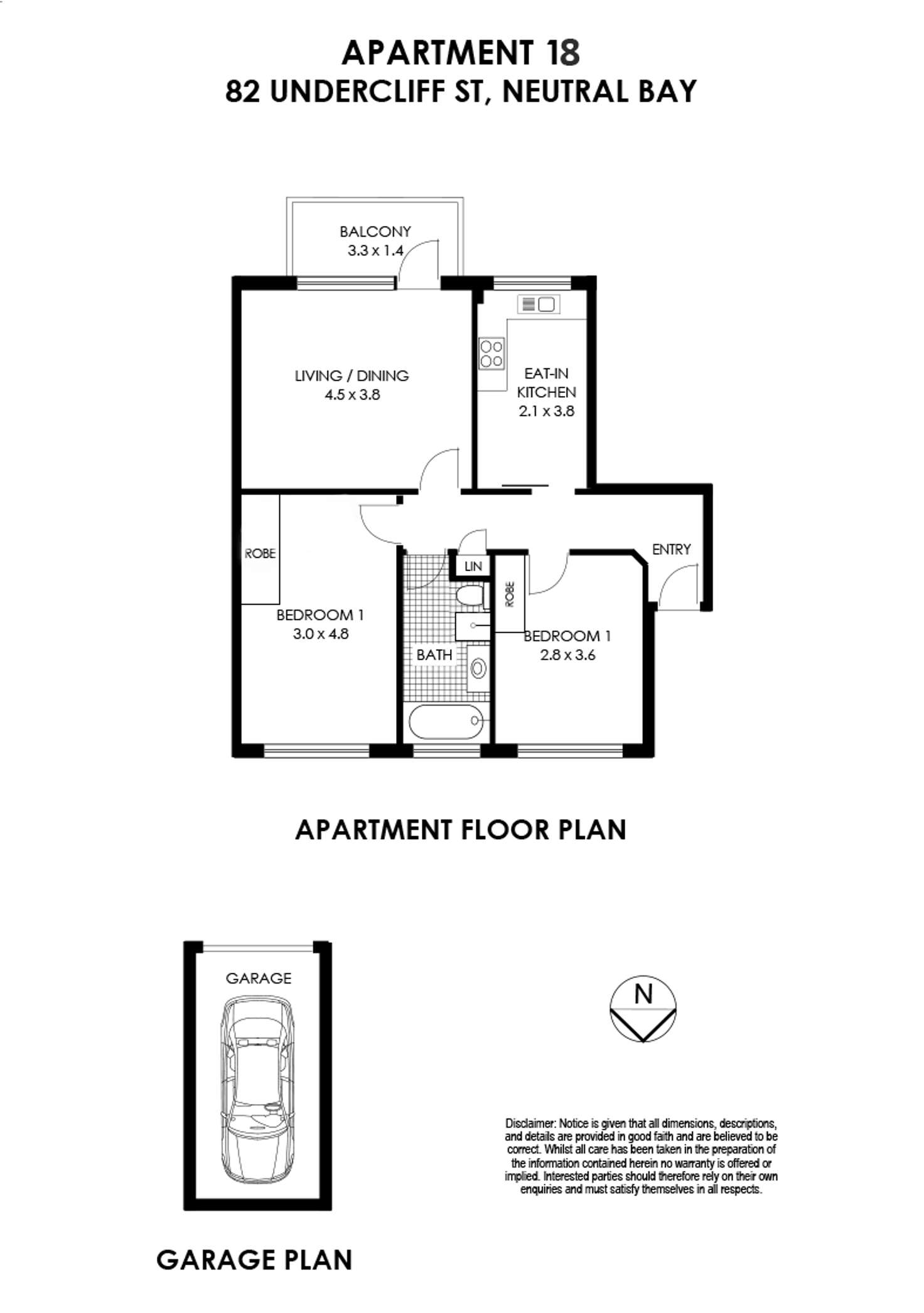 Floorplan of Homely apartment listing, 18/82 Undercliff Street, Neutral Bay NSW 2089