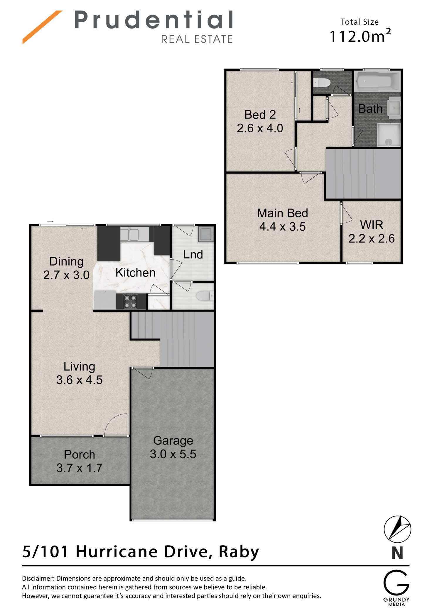 Floorplan of Homely townhouse listing, 5/101 Hurricane Drive, Raby NSW 2566